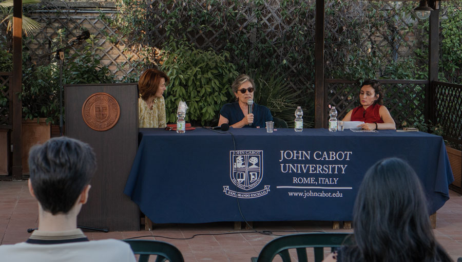 Gender Equality - Views on Italy and the US. From left: Patrizia Feletig, Anna Di Lellio, and Rossella Canevari.