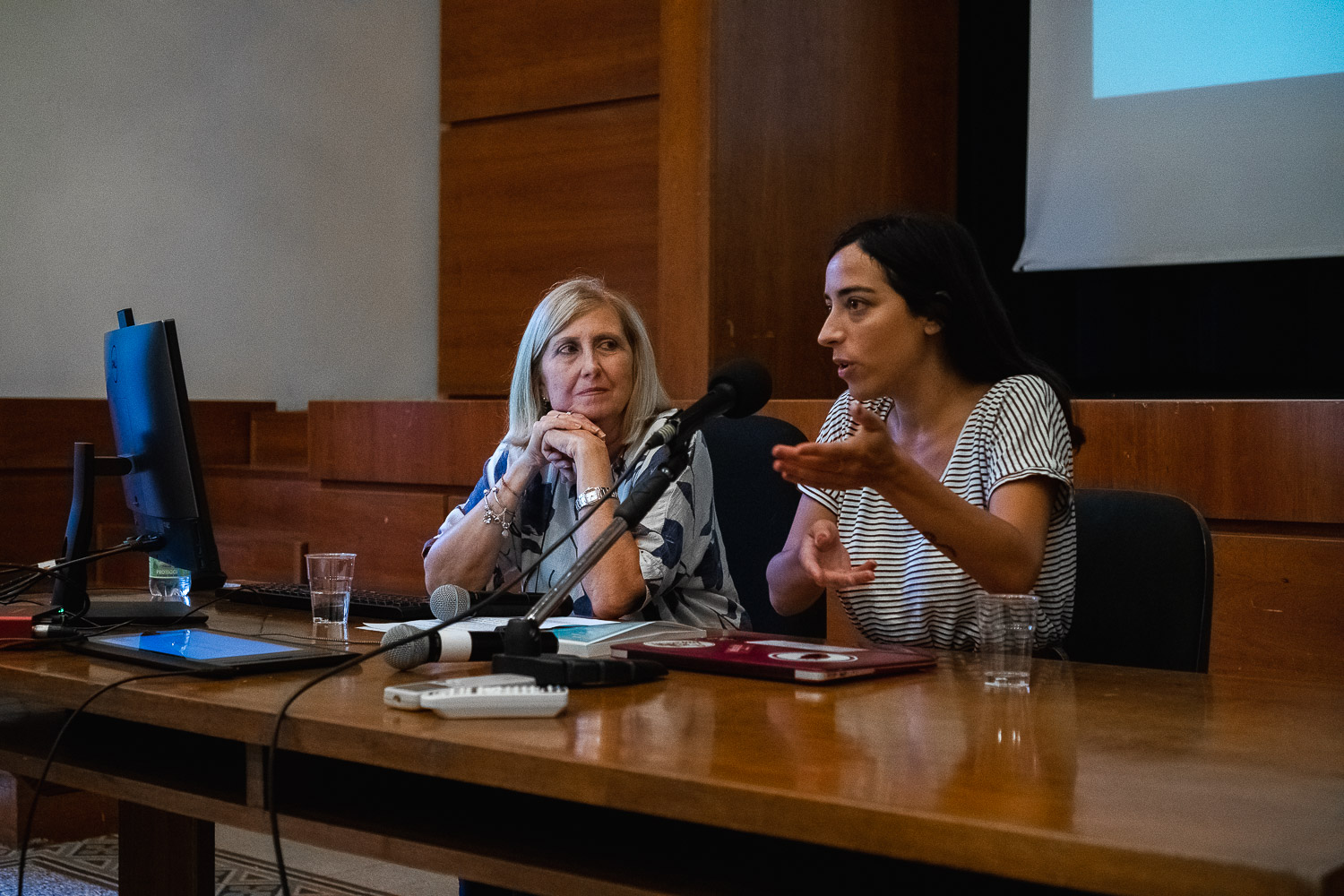 Professor Berenice Cocciolillo (left) and Claudia Durastanti