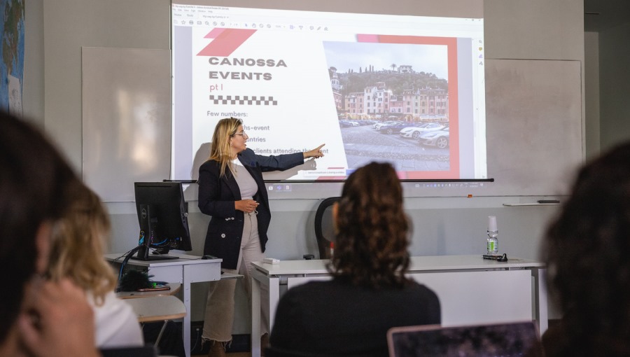 Professor Antonella Salvatore Welcomes Alumna Camilla Voltolini from Canossa Events