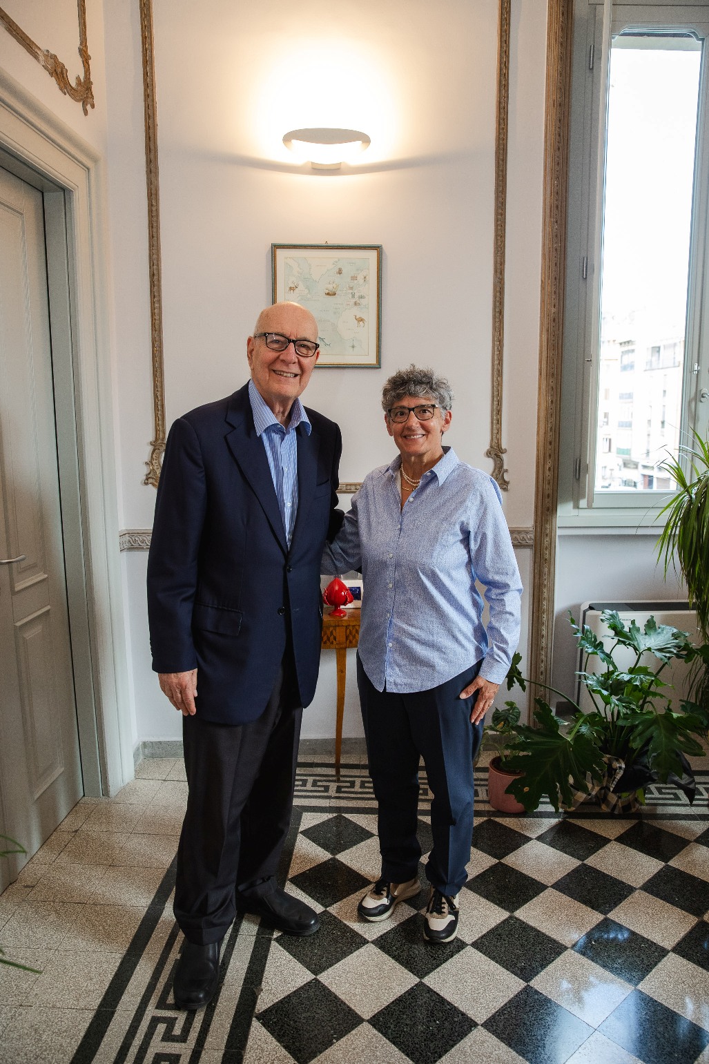 Andrea Falconieri with JCU President Franco Pavoncello